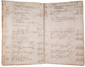 Page twenty-one from the account book of Charles Carroll of Annapolis, father of Charles Carroll of Carollton. Includes entries for receipts and expenses of rents and monies received.