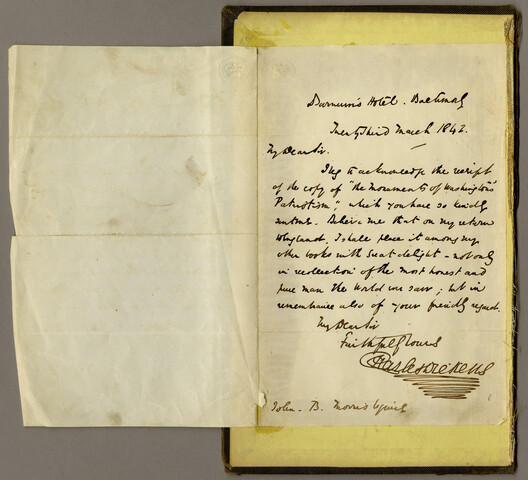 Letter from Charles Dickens to John B. Morris — 1842-03-23
