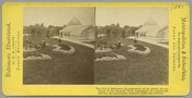 Stereoview photograph of Patterson Park Conservatory in Baltimore, Maryland. The conservatory was demolished in 1948. Printed upon the front of the item is the following text: "The City of Baltimore, the metropolis of the South, the entrepot of the Imperial West, remarkable for commercial activity, fine monuments, beautiful parks and environs."