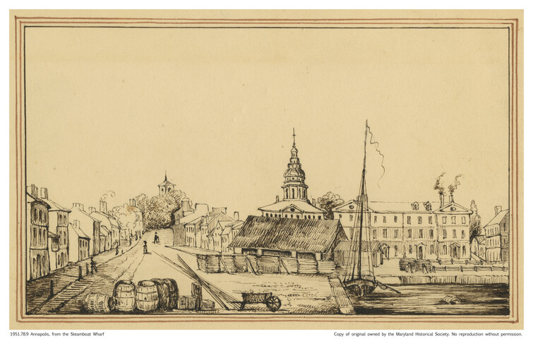 Annapolis, from the Steamboat Wharf — circa mid-19th century