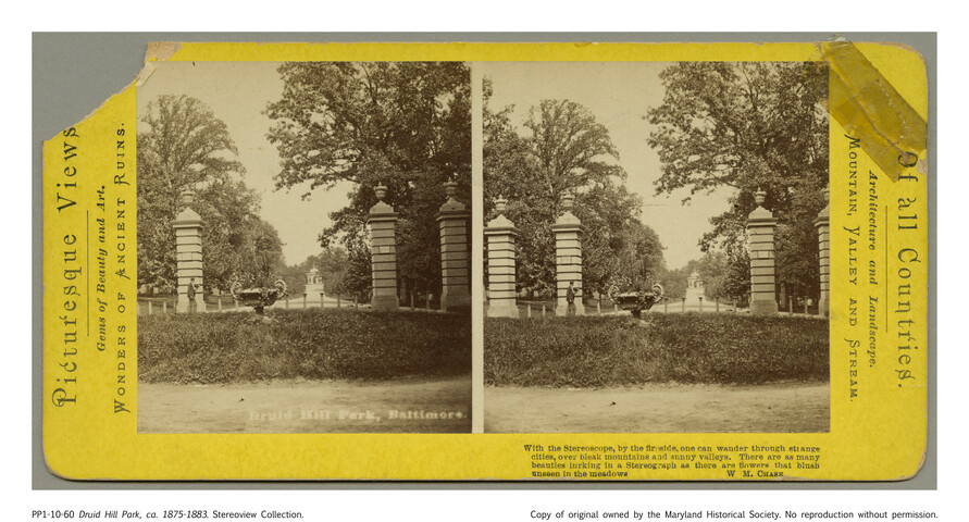 Stereoview of Druid Hill Park — circa 1875-1883