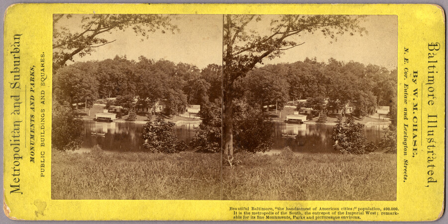 Stereoview of Lake Roland waterworks — circa 1880