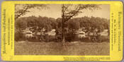 A stereoview photograph of Lake Roland waterworks in Baltimore County, north of Baltimore, Maryland.