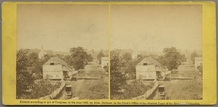 Stereoview of street in Sharpsburg, Virginia — 1862