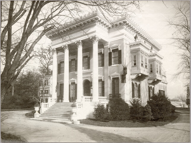 Exterior view of Evergreen House — circa 1910