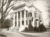 Exterior view of the Evergreen House. The Evergreen estate was built by Baltimore, Maryland's Broadbent family in 1857, then was sold in 1878 to John Work Garrett, president of the Baltimore and Ohio Railroad. Garrett purchased the estate for his son, and it served as home to two generations of Garretts. In 1942, the mansion…