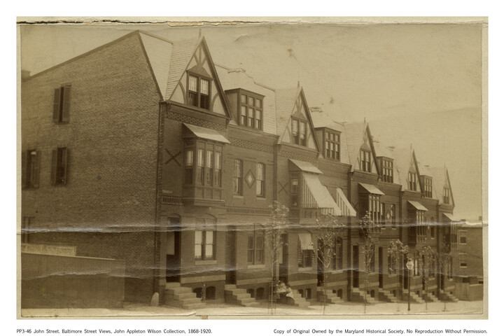 John Street row homes, Baltimore, Maryland — circa 1880s