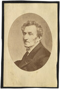 Print mounted on black card stock. A brief biography is written on back: "One of the first Jews to sit in the City Council, Balto. Pres. of Phila. Wil. & Balto. R. Rd. who had tracks laid on ice when boats could not take passengers between Perryville & Havre de Grace. Helped to establish public…