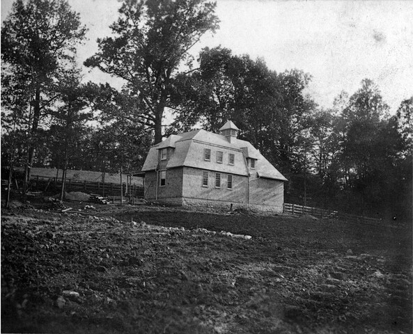 Kedleston stable, rear view — 1890-05-17
