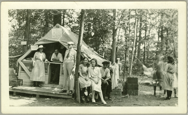 Camp Hutzler ice cream tent — 1921