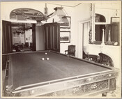 Billiards table in the billiards room of the original Guilford mansion, a home built by William McDonald after inheriting the land from his father General McDonald in 1850. Arunah S. Abell, founder of The Sun, purchased the property in 1872 and it remained in the Abell family until it was sold to the Guilford Company…