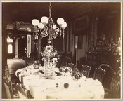 Dining room of the original Guilford mansion, a home built by William McDonald after inheriting the land from his father General McDonald in 1850. Arunah S. Abell, founder of The Sun, purchased the property in 1872 and it remained in the Abell family until it was sold to the Guilford Company in 1907. The house…