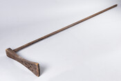 Wooden apple butter stirring paddle with long handle. Purchased in Hampstead, Maryland.