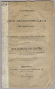 A pamphlet explaining the reasons for removing the "Free People of Colour" and the purpose of the American Colonization Society in supporting the migration of formerly enslaved people to the continent of Africa. The pamphlet also describes the establishment of the colony of Liberia in Africa.