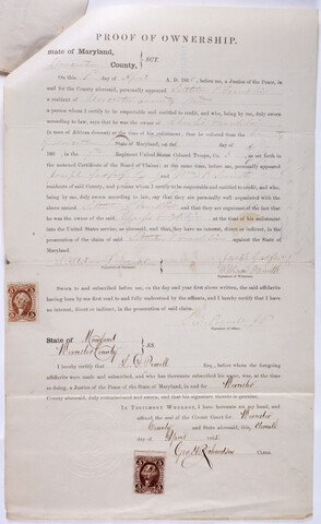 Proof of ownership of Charles Franklin — 1865-04-11