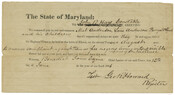 An order from the Cecil County Orphan's Court to John B. Hays Constable "to cite and summon Mat Anderson, Sam Anderson, and Perry McHerd and his children" to appear in Orphans' Court in Elkton, Maryland. The reason for the summons is stated as: "To answer complaint against them as free negroes living without visible means…