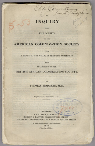 Excerpt from <em>An inquiry into the merits of the American colonization society : and a reply to the charges brought against it : with an account of the British African Colonization Society</em> — 1833