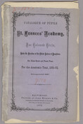 Seven pages (including the cover) from the school catalog for the St. Frances' Academy for Colored Girls in Baltimore, Maryland. The pages include the prospectus of the school, charges for tuition and boarding, and the appropriate dress for boarding students.