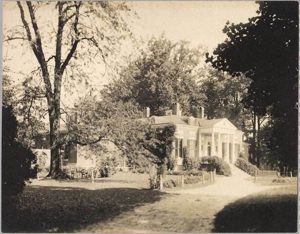 Exterior view of Homewood estate and grounds — circa 1900