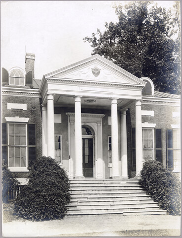 Exterior view of Homewood estate front porch — circa 1900