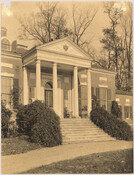 Exterior of the Homewood estate front porch. Homewood was built between 1801 and 1806 as a country home for Charles Carroll, Jr, son of Charles Carroll of Carrollton who was a signer of the Declaration of Independence. The Federal-period Palladian home was in the Carroll family until purchased by merchant William Wyman in 1838 and…