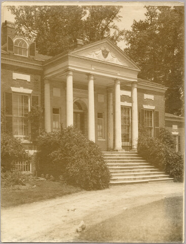 Exterior view of Homewood estate front porch — circa 1900