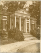 Exterior of the Homewood estate front porch. Homewood was built between 1801 and 1806 as a country home for Charles Carroll, Jr., son of Charles Carroll of Carrollton who was a signer of the Declaration of Independence. The Federal-period Palladian home was in the Carroll family until purchased by merchant William Wyman in 1838 and…