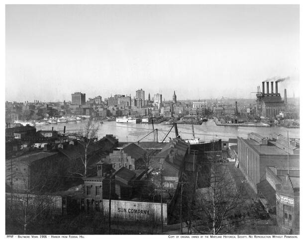 Inner Harbor from Federal Hill — 1906