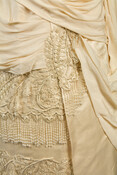 Lace and pearl detail view.