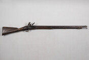 British Tower Musket found at Chew House in Germantown, Pennsylvania, after the Battle of Germantown on October 4, 1777. However, it could not have been used in the Battle of Germantown as the musket was not being produced for the army yet at that time. It is a truncated pattern 1777 Short Land Musket, which…