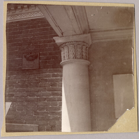 Exterior detail of Homewood estate column — circa 1915