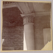 Detailed view of a column from the exterior of the Homewood estate. Homewood was built between 1801 and 1806 as a country home for Charles Carroll, Jr., son of Charles Carroll of Carrollton who was a signer of the Declaration of Independence. The Federal-period Palladian home was in the Carroll family until purchased by merchant…