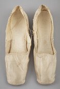 Pair of white kid leather wedding slippers worn by Sarah Maria Kerr Thomas (1814-1870) of Talbot County at her marriage to Philip Francis Thomas (1810-1890) on February 5, 1835. Thomas went on to serve as the governor of Maryland from 1847-1850.