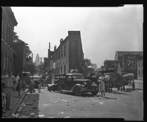 Old Lexington Street looking west near Caroline Street — 1950