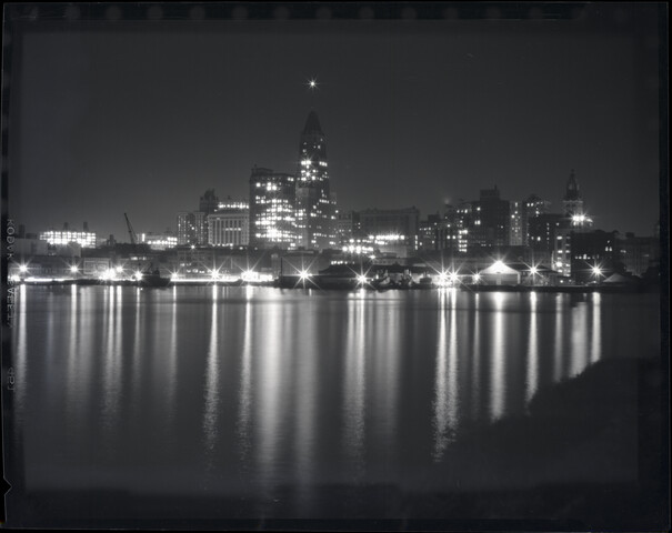 Night photo, Baltimore, Maryland — 1950-10-03