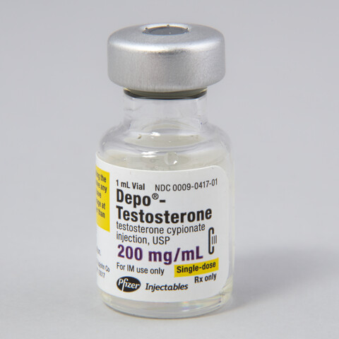 testosterone bottle, Bottle — circa 2014-2017