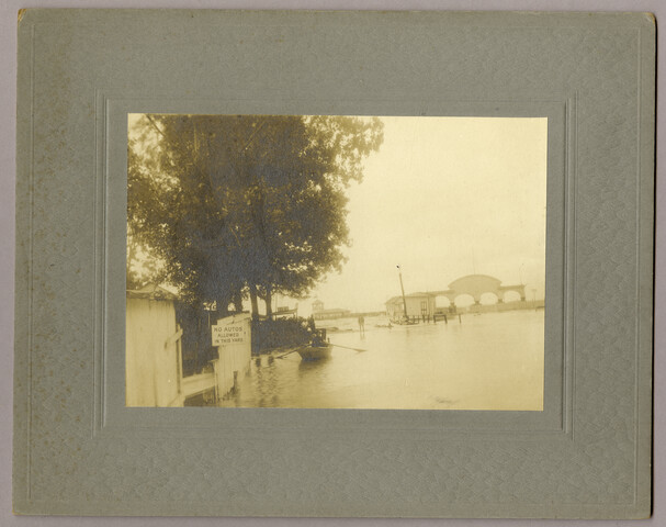 Flooding at Tolchester pier — circa 1915