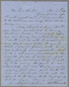 A Barroll family member writing to Leeds Barroll, congratulating his cousin on his marriage and offering his regrets that he could not make it to visit Kent County. The Barroll family was a prominent Kent County family in the 19th and 20th centuries.