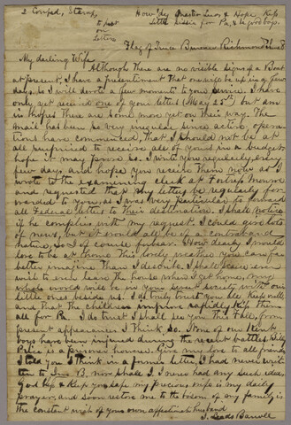 John Leeds Barroll letter to Elleonora Barroll — 1864-06-08
