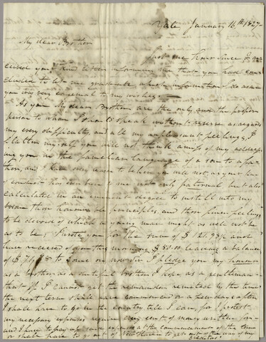 Simon Wickes letter to Joseph Wickes — 1827-01-16