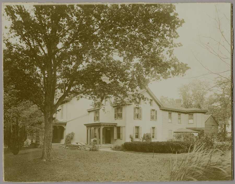 Side view of Montebello, a historic house located in Georgetown, Maryland. Also known as Duck Hollow, the house was built in the late 18th century and served as a school prior to the burning of Georgetown in 1813 by the British during the War of 1812.