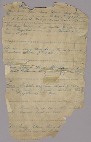 Stewart family genealogical notes — circa 1815-1872