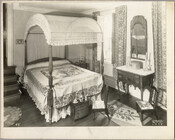 A bedroom in the Homewood estate. Homewood was built between 1801 and 1806 as a country home for Charles Carroll, Jr., son of Charles Carroll of Carrollton who was a signer of the Declaration of Independence. The Federal-period Palladian home was in the Carroll family until purchased by merchant William Wyman in 1838 and rented…