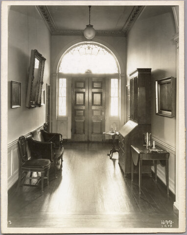 Interior view of Homewood estate main hallway — 1928