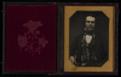 Daguerreotype portrait of Henry Woodward Dorsey Waters (1813-1880), son of Nathanial Magruder Waters of Montgomery County, Maryland. In 1837, he married Prudence Jane Griffith, daughter of Major Greenbury Griffith of Anne Arundel County. Their children were: Nathaniel Magruder (1839-1909); Greenberry Griffith (1841-1864); Susannah Magruder (1845-1933), married William Nevins Worley; Achsah Dorsey (1848-1890), married Roderick Dorsey…