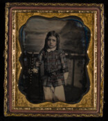 Daguerreotype portrait of Kate Butler Lucas White (1840-1920), the daughter of Edward Carrell Lucas (1811-1872) and Catherine "Kate" A. Meline (1818-1897). In 1865, she married Thomas Hurley White (1837-1902), a sugar refiner in Baltimore. The couple were parents to Edward Lucas (1866-1934) and Ethel (1868-1955).