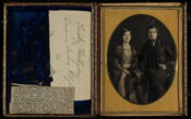 Daguerreotype portrait of James Frisby Hollyday (1831-1849) with an unidentified Tilghman cousin. Hollyday was the son of Ann Cheston Tilghman (1810-1834) and William Hollyday (1804-1868) of Talbot County, Maryland. He died suddenly before his eighteenth birthday.
