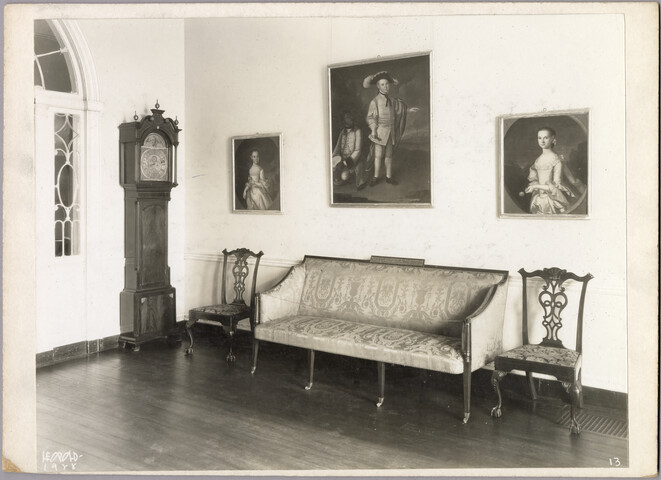 Interior view of Homewood estate entryway — 1928
