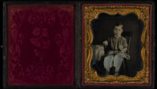 Daguerreotype portrait of Robert Fenwick Brent (1848-1922), a Baltimore lawyer. The son of Matilda Lawrence (1815-1894) and Robert James Brent (1811-1872), he married Alice Harris in 1913. The couple had no children.
