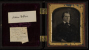 Daguerreotype portrait of Richard Tilghman Brice (1813-1851), son of Henry Brice of Baltimore. Circa 1849, he married Julia Frances Shaaff (1828-1882), daughter of Arthur Shaaff of Washington, D.C. The couple moved to Georgia and had a son, Arthur Tilghman Brice (1850-1935), married Jane Frances Pendleton.